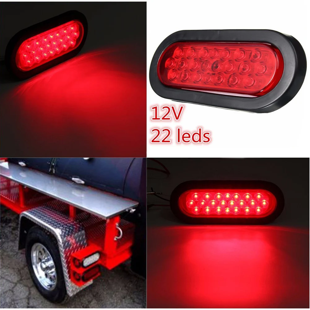 2pcs 12V 22-LED Oval Red Stop/Turn Signal/Brake/Marker/Tail LED Light Flush Mount for Truck Trailer Trail Bus (Red)
2pcs 12V 22-LED Oval Red Stop/Turn Signal/Brake/Marker/Tail LED Light Flush Mount for Truck Trailer Trail Bus (Red)
