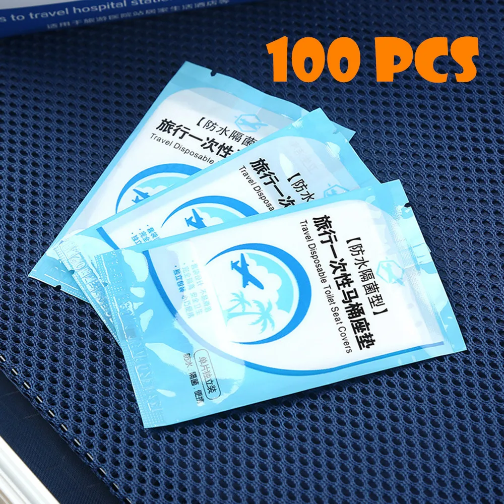 100 PCS Disposable Toilet Seat Cover Mat Toilet Plastic Pad Single Piece 100% Waterproof Travel Camping Bathroom Wholesale Price
100 PCS Disposable Toilet Seat Cover Mat Toilet Plastic Pad Single Piece 100% Waterproof Travel Camping Bathroom Wholesale Price