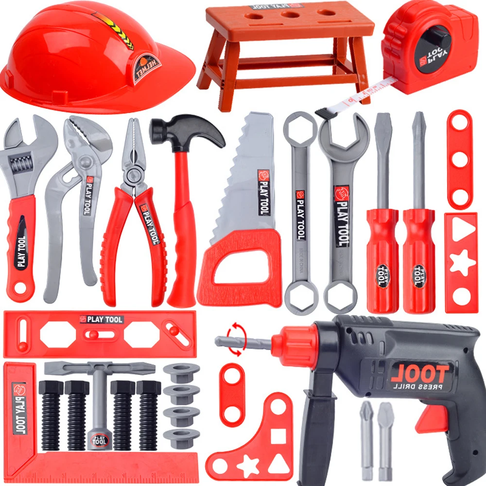 31pcs Mesh Bag Suit Children Tools Set Kids Role Play Electric Drill Screwdriver Simulation Repair Tool
31pcs Mesh Bag Suit Children Tools Set Kids Role Play Electric Drill Screwdriver Simulation Repair Tool