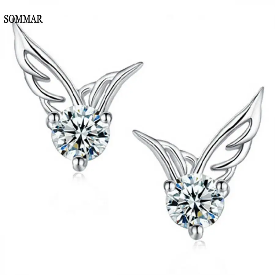 SOMMAR 2019 new 925 Sterling Silver / color Girlfriend ring angle wing stone stud angle wing anillo oso charm
SOMMAR 2019 new 925 Sterling Silver / color Girlfriend ring angle wing stone stud angle wing anillo oso charm