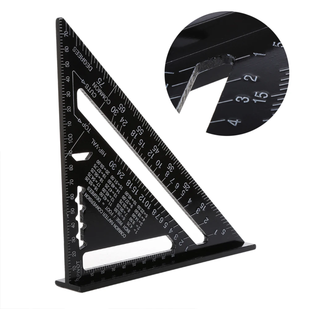 7 Inch Metric Aluminum Black Oxide Triangle Measuring Ruler 90 Degrees 45 Degrees Carpentry Triangle Ruler L-square
7 Inch Metric Aluminum Black Oxide Triangle Measuring Ruler 90 Degrees 45 Degrees Carpentry Triangle Ruler L-square