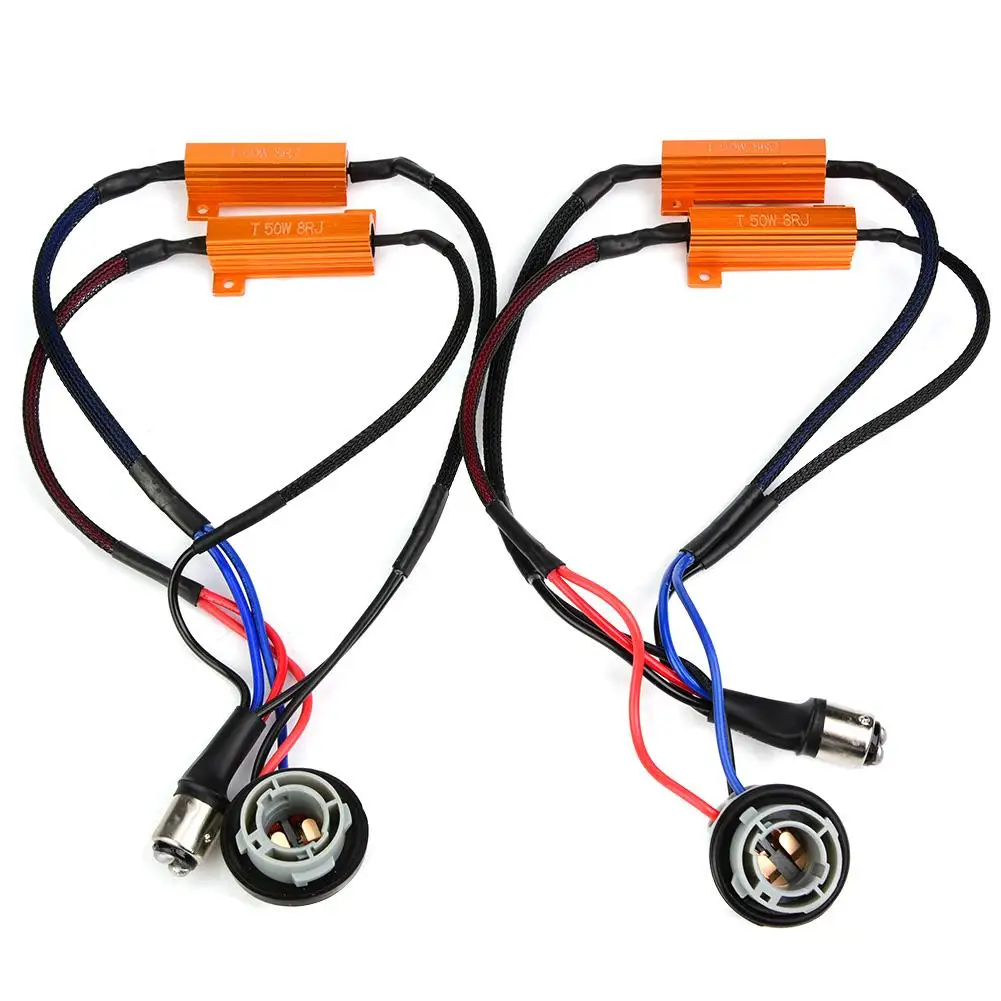 2Pcs 50W 12V Flashing Error Canceler Load Resistor For 1157 Bulb Single Resistance Wire LED Load Resistors Connector
2Pcs 50W 12V Flashing Error Canceler Load Resistor For 1157 Bulb Single Resistance Wire LED Load Resistors Connector