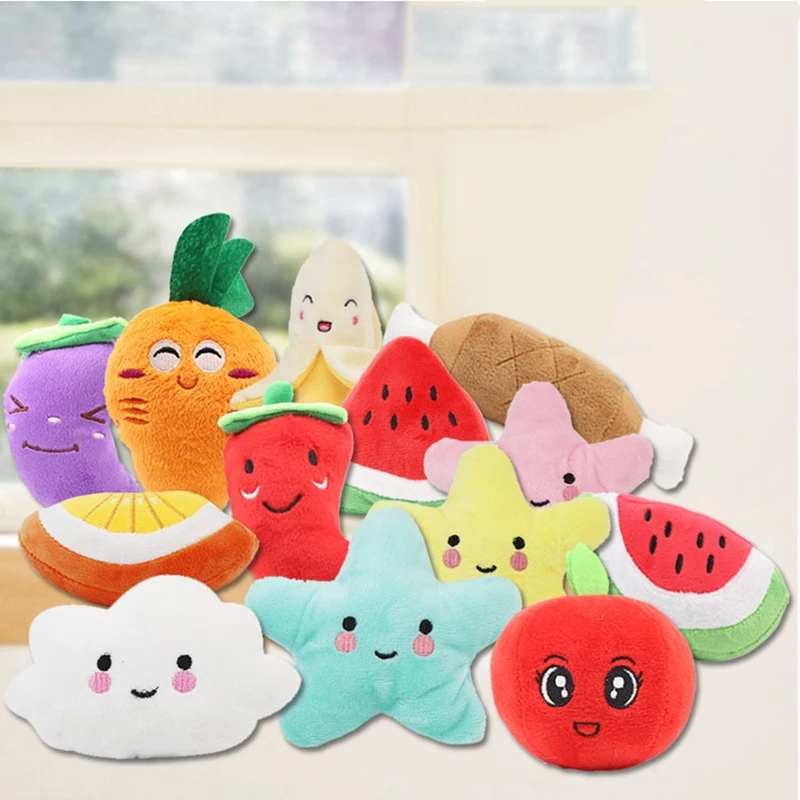 Pet puppy chewing vocal banana chicken leg fruit shape plush toy training puppy biting supplies children play props
Pet puppy chewing vocal banana chicken leg fruit shape plush toy training puppy biting supplies children play props
