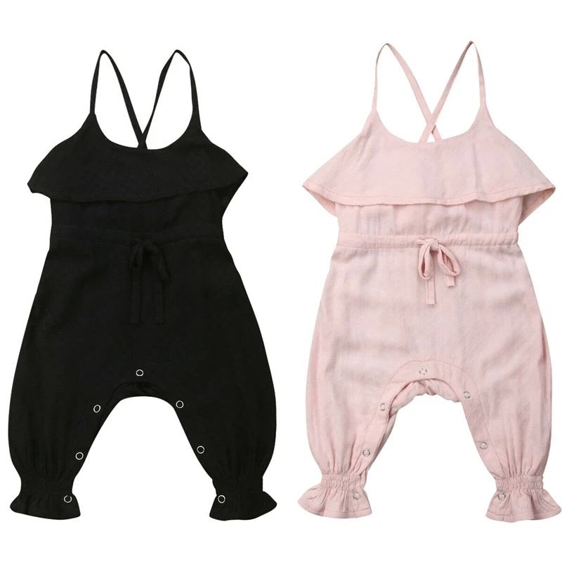 2019 Toddler Newborn Baby Girl Romper Summer Sleeveless Ruffle Jumpsuit Sunsuit Costume Clothing Solid Black Casual Outfits
2019 Toddler Newborn Baby Girl Romper Summer Sleeveless Ruffle Jumpsuit Sunsuit Costume Clothing Solid Black Casual Outfits