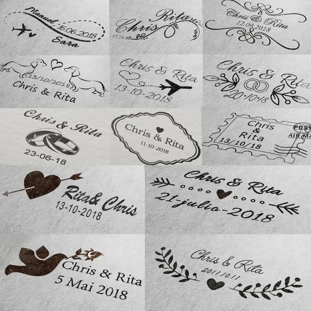 カスタムスタンプの結婚式のセルフインキングスタンプ招待アドレス封筒長方形 31x41 ミリメートルパーソナライズスタンプ スタンプ Gooum