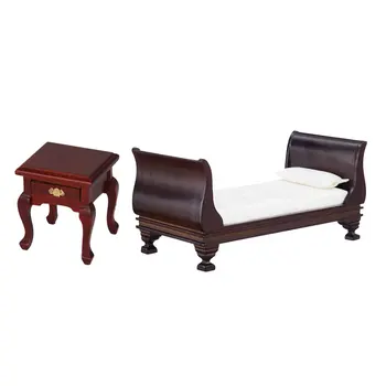 1:12 Scale Dollhouse Furniture Wooden Bedside Table Bed Miniature Doll House Accessories Toys Birthday Gift for Children Kids
1:12 Scale Dollhouse Furniture Wooden Bedside Table Bed Miniature Doll House Accessories Toys Birthday Gift for Children Kids