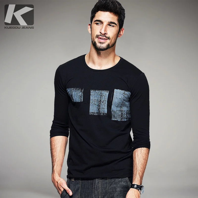 Autumn Mens Casual T Shirts Print Black Brand Clothing O-neck Long Sleeve Slim Man's T-Shirts Clothes Wear Tops Tees 2158
Autumn Mens Casual T Shirts Print Black Brand Clothing O-neck Long Sleeve Slim Man's T-Shirts Clothes Wear Tops Tees 2158