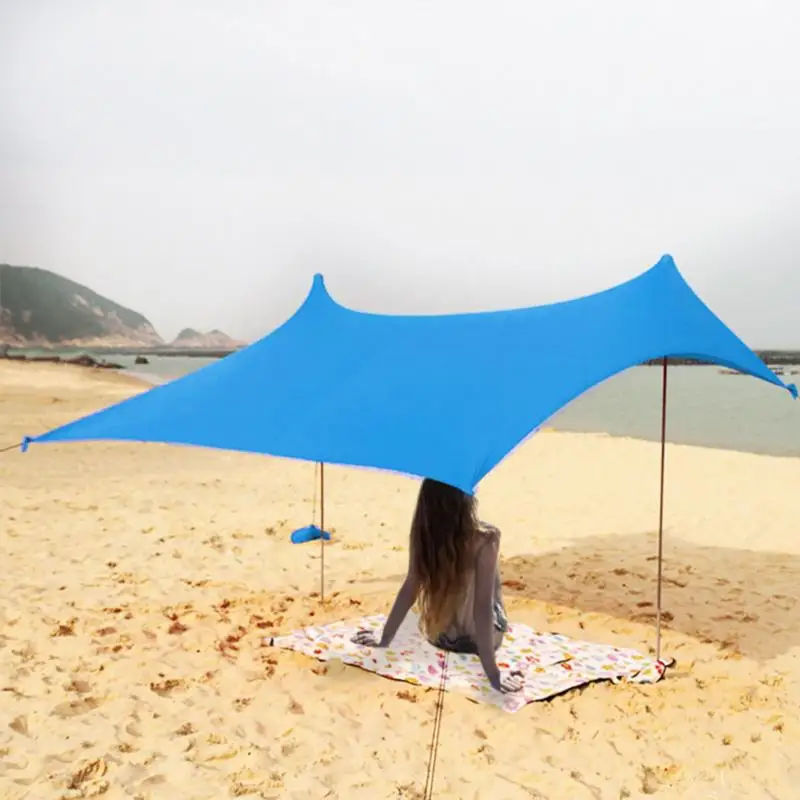 Family Beach SunShade Tent With Sandbag Anchors 4 FREE Pegs UPF50 Anti-UV Quality Large Portable Canopy Fabric Sun Shelter Tents
Family Beach SunShade Tent With Sandbag Anchors 4 FREE Pegs UPF50 Anti-UV Quality Large Portable Canopy Fabric Sun Shelter Tents