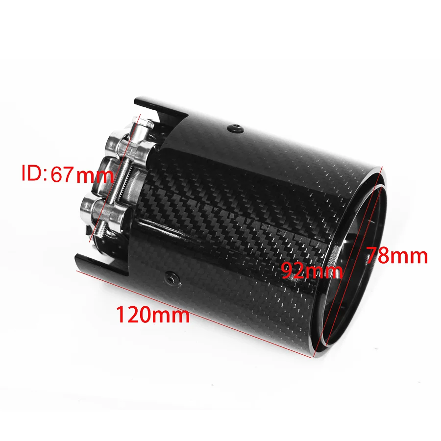 ID 67mm all Black Style Carbon Fiber Glossy Exhaust tip M Performance For M2 F87 M3 F80 M4 F82 F83 M5 F10 M6 F12 F13 X5M X6M
ID 67mm all Black Style Carbon Fiber Glossy Exhaust tip M Performance For M2 F87 M3 F80 M4 F82 F83 M5 F10 M6 F12 F13 X5M X6M