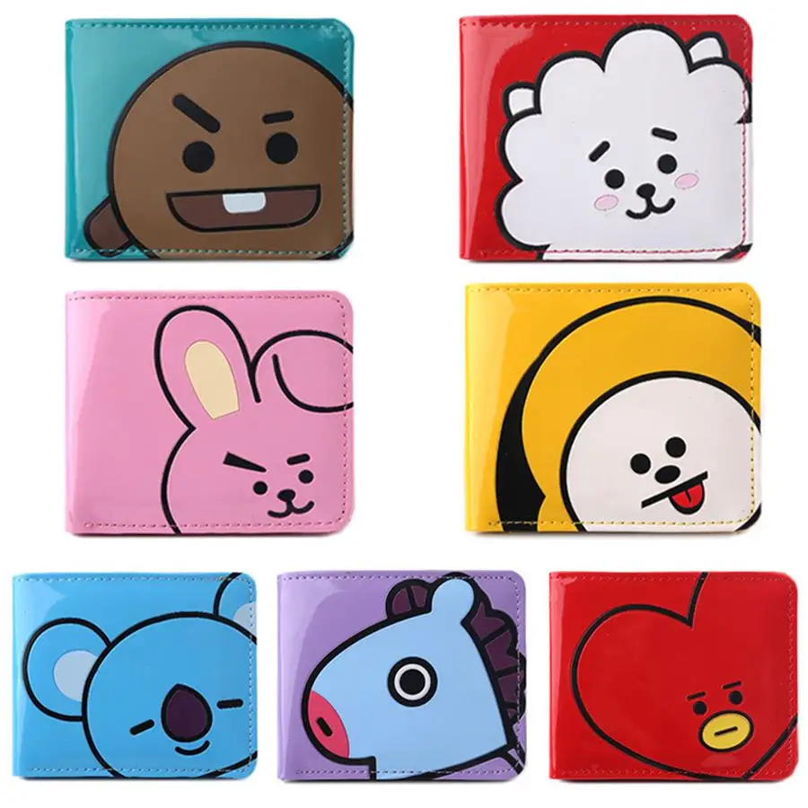 Kpop BTS BT21 Cartoon Leather Short Wallet Chimmy Cooky Girls Purse Bangtan Boys Clutch Bag Army Gift
Kpop BTS BT21 Cartoon Leather Short Wallet Chimmy Cooky Girls Purse Bangtan Boys Clutch Bag Army Gift