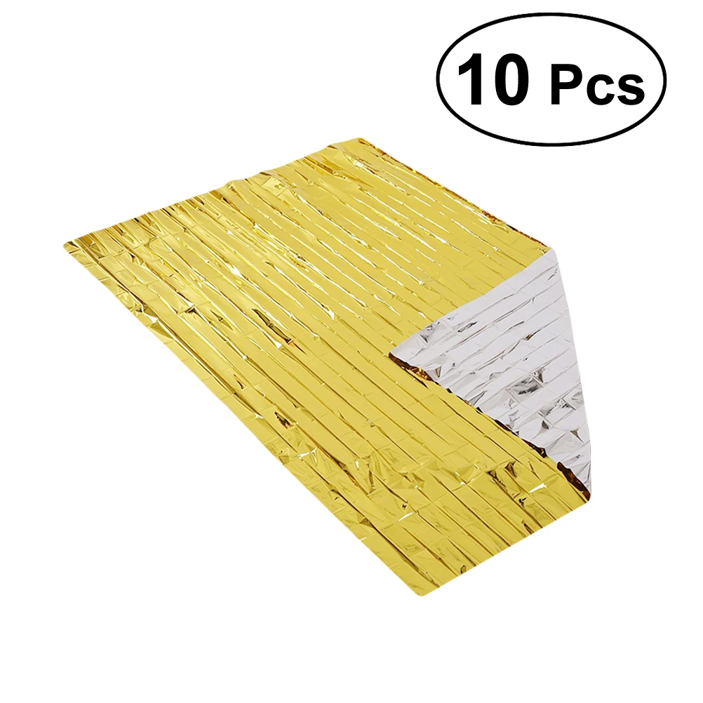 10pcs Windproof Waterproof Emergency Survival Rescue Blanket Foil Thermal Blanket for Climbers Bikers Snowboarders Skiers
10pcs Windproof Waterproof Emergency Survival Rescue Blanket Foil Thermal Blanket for Climbers Bikers Snowboarders Skiers