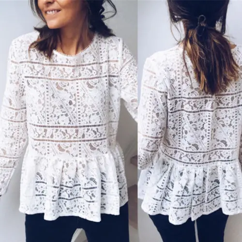 Fashion Women Blouses 2018 Summer Loose Casual Chiffon Long Sleeve Suits Lace Shirt Tops Casual Sets Blouse New Women Shirts Hot
Fashion Women Blouses 2018 Summer Loose Casual Chiffon Long Sleeve Suits Lace Shirt Tops Casual Sets Blouse New Women Shirts Hot
