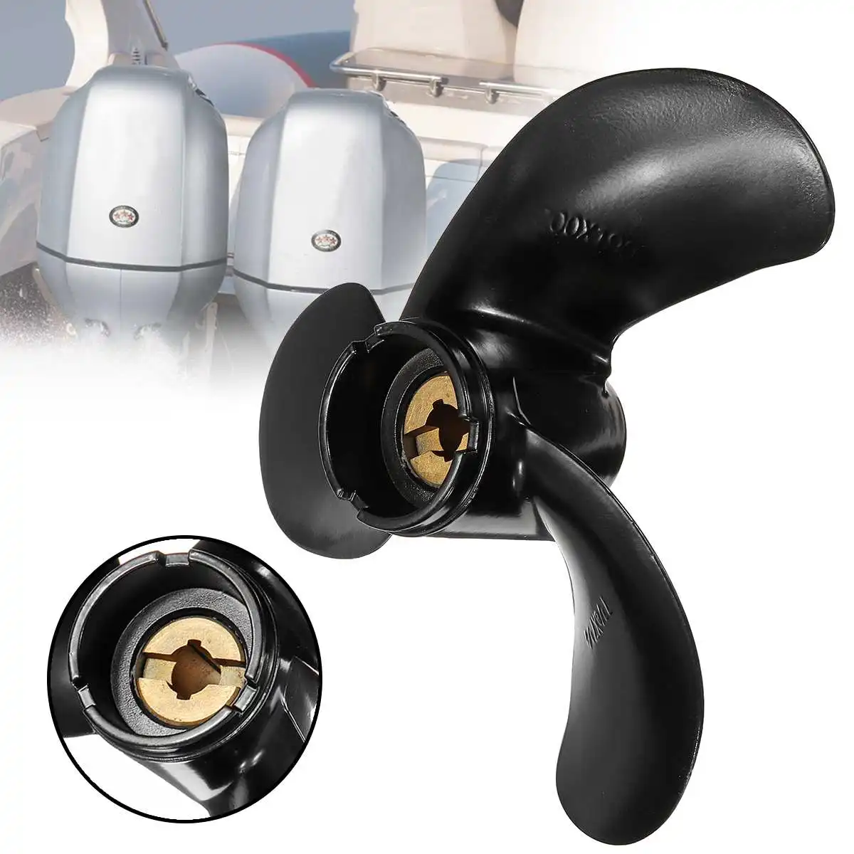Aluminum Alloy Boat Propeller 6011-079-07P 7-7/8 x 7-1/2 For Honda Boat Outboard Engine 5HP 3 Blade Black R Rotation Accessories
Aluminum Alloy Boat Propeller 6011-079-07P 7-7/8 x 7-1/2 For Honda Boat Outboard Engine 5HP 3 Blade Black R Rotation Accessories
