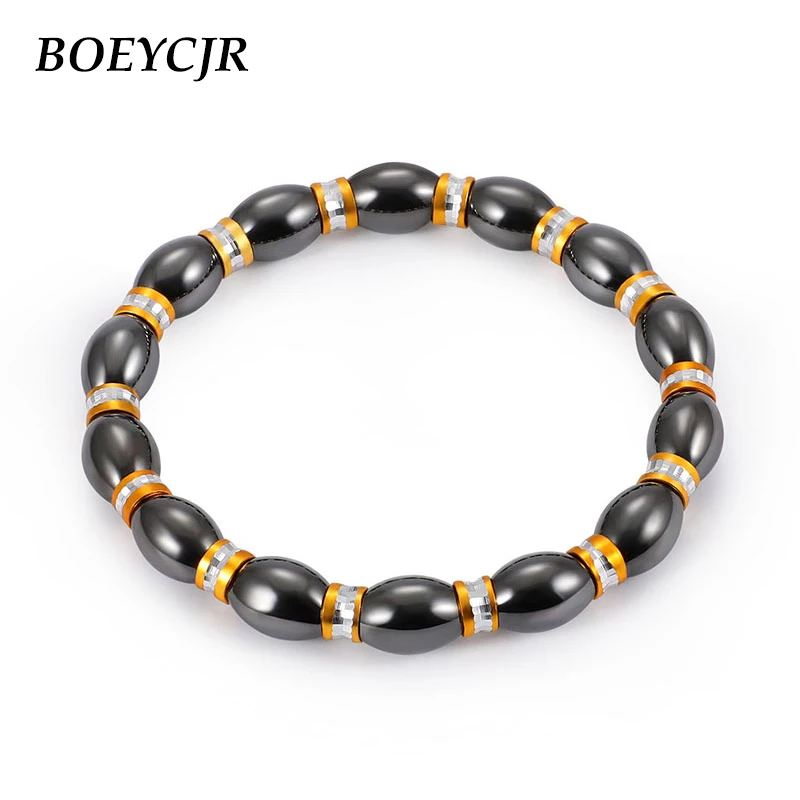 BOEYCJR Gold color Magnet Stone Beads Bangles & Bracelets Fashion Jewelry Natural Stone Energy Bracelets for Women or Men 2019
BOEYCJR Gold color Magnet Stone Beads Bangles & Bracelets Fashion Jewelry Natural Stone Energy Bracelets for Women or Men 2019