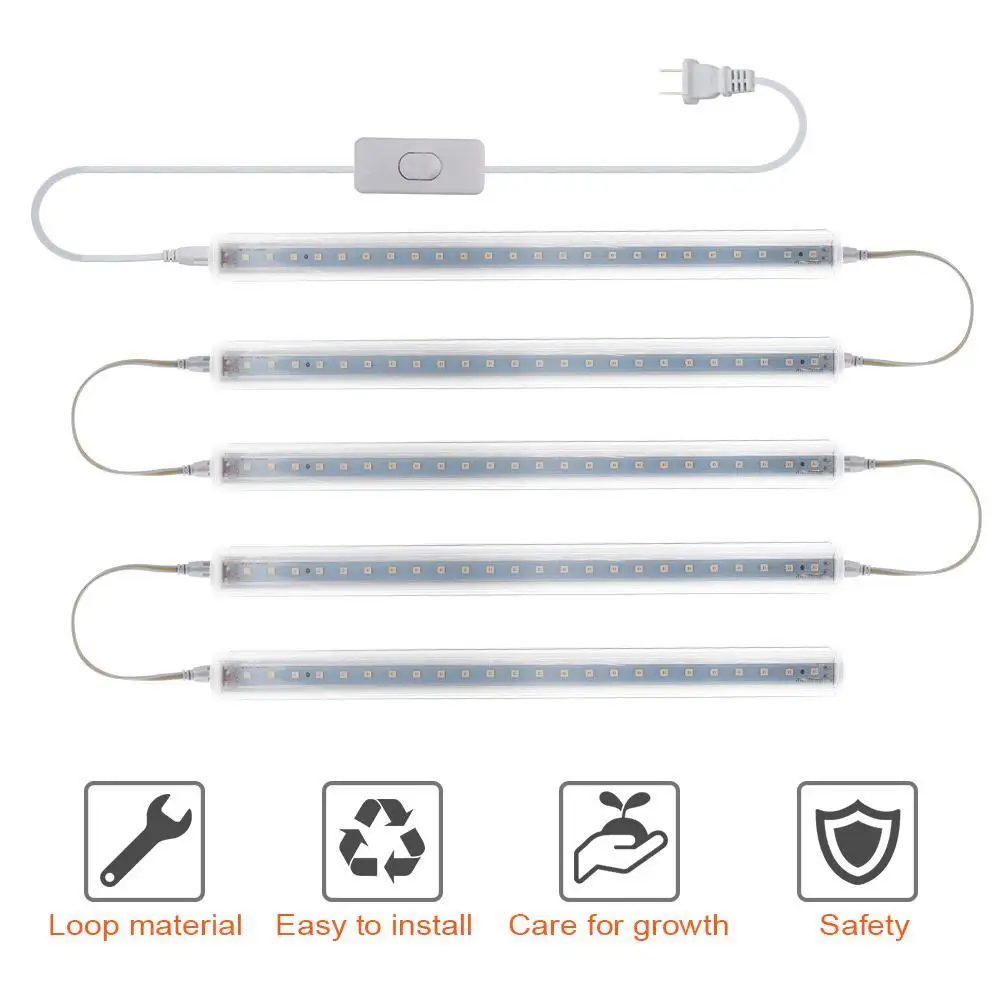 LED Plant Grow Light Tube Lighting Indoor for Greenhouse Flower Hydroponics Full Spectrum T5 Tube Grow Lamp 1/2/3/4/5Pcs
LED Plant Grow Light Tube Lighting Indoor for Greenhouse Flower Hydroponics Full Spectrum T5 Tube Grow Lamp 1/2/3/4/5Pcs