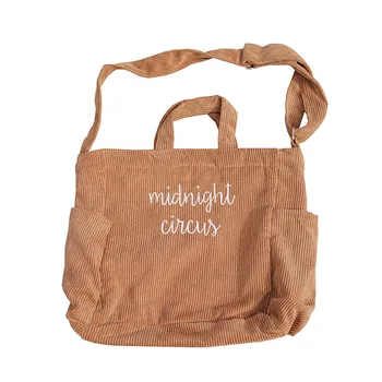 Korean Version Of The Casual Canvas Bag Ladies Embroidery Shoulder School College Wind Corduroy Simple Messenger Large Capacity
Korean Version Of The Casual Canvas Bag Ladies Embroidery Shoulder School College Wind Corduroy Simple Messenger Large Capacity