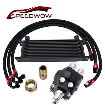 SPEEDWOW 13ROW 10AN Engine Racing Oil Cooler Kit+Stainless Steel Swivel Hose line+Relocation Male Sandwich Fitting Adapter Black
SPEEDWOW 13ROW 10AN Engine Racing Oil Cooler Kit+Stainless Steel Swivel Hose line+Relocation Male Sandwich Fitting Adapter Black