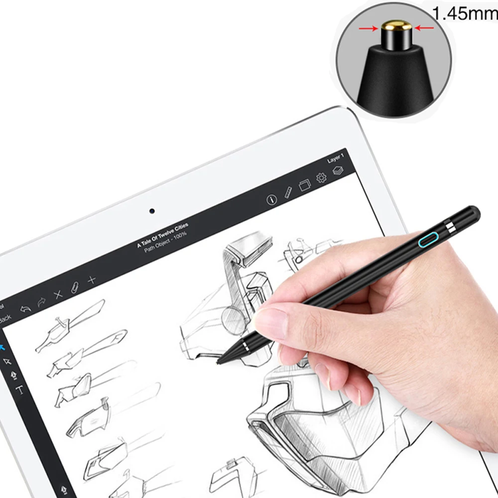 Tablet Pen Pencil Touch Pencil Active Capacitive Ultra-fine High-precision Painting Pen Phone Tablet Android Universal Capacitor
Tablet Pen Pencil Touch Pencil Active Capacitive Ultra-fine High-precision Painting Pen Phone Tablet Android Universal Capacitor