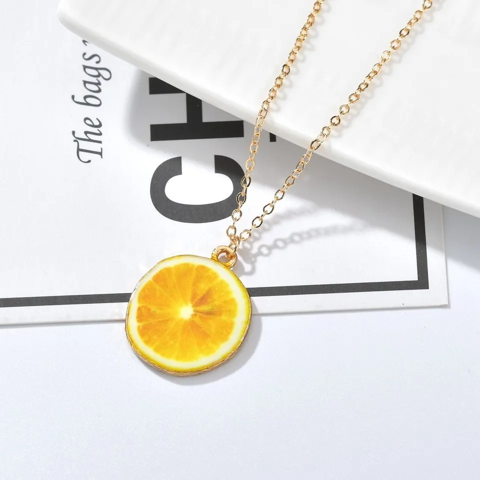 New Sweet Summer Pendant Necklace For Women Fruit Vegetables Kiwi Orange Lemon Tomato Cute Handmade Pendant Choker Jewelry
New Sweet Summer Pendant Necklace For Women Fruit Vegetables Kiwi Orange Lemon Tomato Cute Handmade Pendant Choker Jewelry