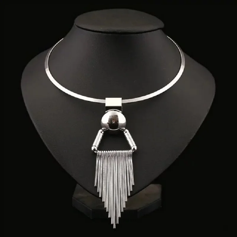 LUFANG 2019 Fashion Silver Color Long chain Bohemian Maxi Statement Necklace Big Tassel Punk Power Choker Necklace Women Jewelry
LUFANG 2019 Fashion Silver Color Long chain Bohemian Maxi Statement Necklace Big Tassel Punk Power Choker Necklace Women Jewelry