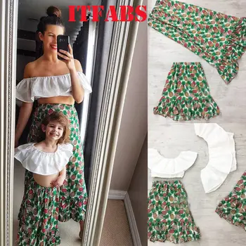 2019 Family Matchings Clothes Set Women Daughter Girl Matching Fly Sleeve Tops Clothes Boho Long Skirt Trousers Casual Outfits
2019 Family Matchings Clothes Set Women Daughter Girl Matching Fly Sleeve Tops Clothes Boho Long Skirt Trousers Casual Outfits