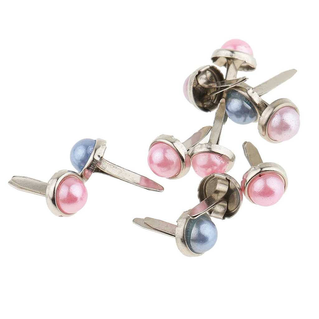 200 Pieces 6mm/0.24inch Metal Brads, Assorted Color Pearl Head Split Pins for Paper Fastening File Cards Fixation Crafting
200 Pieces 6mm/0.24inch Metal Brads, Assorted Color Pearl Head Split Pins for Paper Fastening File Cards Fixation Crafting