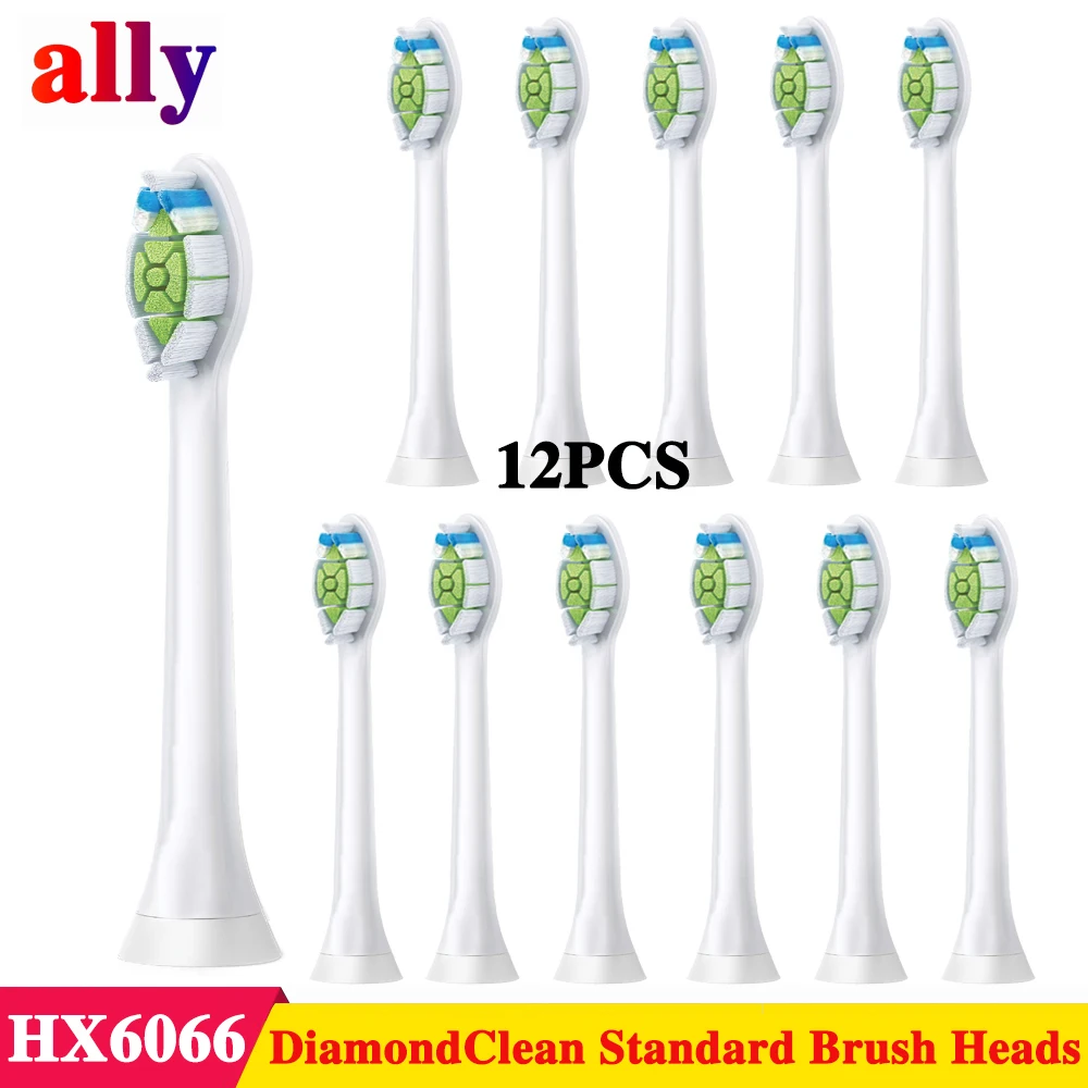12pcs Replacement Toothbrush Heads compatible with Philips Sonicare Diamond Clean HX6063 for Gum Health, FlexCare, HealthyWhite
12pcs Replacement Toothbrush Heads compatible with Philips Sonicare Diamond Clean HX6063 for Gum Health, FlexCare, HealthyWhite