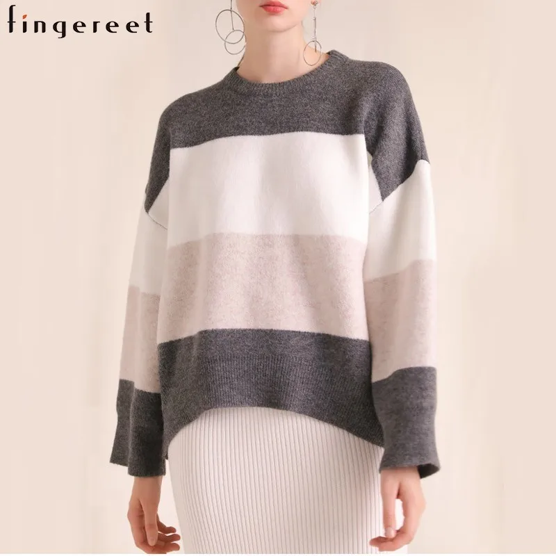 Winter Easy New Pattern Three-colour Joint Leisure Time Comfortable Round Neck Insert Cuff Wool Sleeve Head Sweater Woman
Winter Easy New Pattern Three-colour Joint Leisure Time Comfortable Round Neck Insert Cuff Wool Sleeve Head Sweater Woman