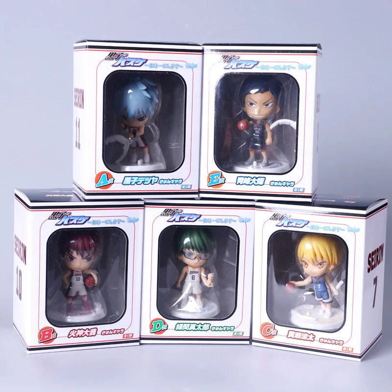 5pcs/Set 10CM Kuroko no Basket Anime Action Figure Model In PVC collection Cute Cartoon toys New Unisex Christmas Gifts
5pcs/Set 10CM Kuroko no Basket Anime Action Figure Model In PVC collection Cute Cartoon toys New Unisex Christmas Gifts