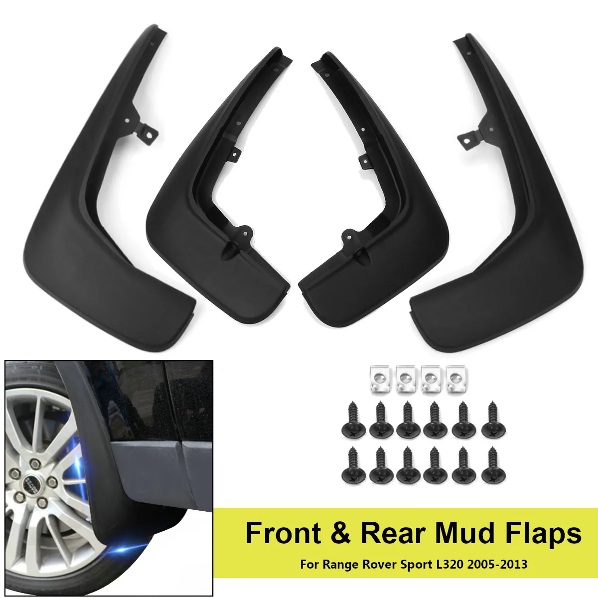 Front Rear Car Mud Flaps For Range Rover Sport L319 2005-2013 Mudguards for Fender Mudflaps Splash Guards
Front Rear Car Mud Flaps For Range Rover Sport L319 2005-2013 Mudguards for Fender Mudflaps Splash Guards