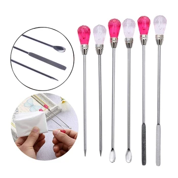 2 Sets Silicone Resin Mold Tool Set Stirring Needle Spoon Jewelry Making Kit, Pink+Rose Red
2 Sets Silicone Resin Mold Tool Set Stirring Needle Spoon Jewelry Making Kit, Pink+Rose Red
