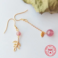 Delicate Wholesale Japan Korea Style 925 Sterling Silver Fashion Gold Pink Strawberry Quartz Earrings Women Jewelry
Delicate Wholesale Japan Korea Style 925 Sterling Silver Fashion Gold Pink Strawberry Quartz Earrings Women Jewelry