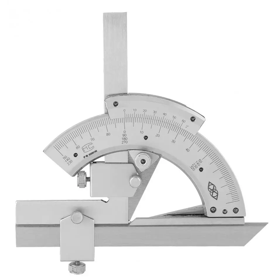 Carbon Steel Universal Bevel Protractor 0-320 Degree Accuracy Angle Measuring Ruler Tools Accuracy of 0.02 New
Carbon Steel Universal Bevel Protractor 0-320 Degree Accuracy Angle Measuring Ruler Tools Accuracy of 0.02 New