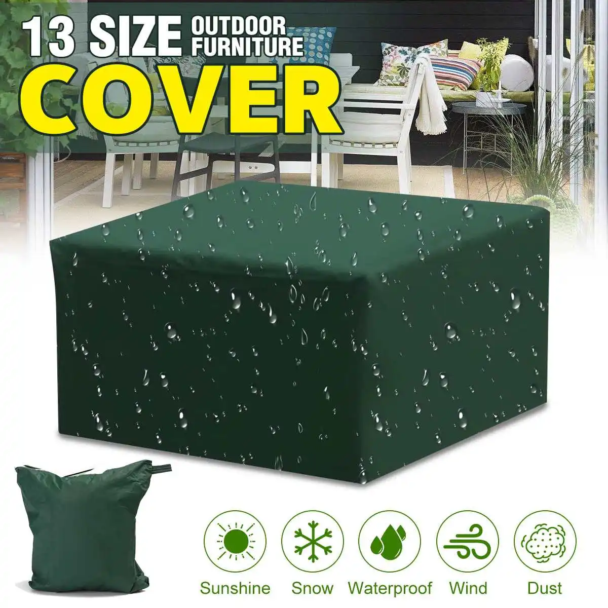 Outdoor Furniture Cover Waterproof Garden Patio Furniture Covers For Table Chair Sofa Rain Dust Proof Cover
Outdoor Furniture Cover Waterproof Garden Patio Furniture Covers For Table Chair Sofa Rain Dust Proof Cover