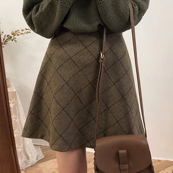 plaid Women Skirts 2018 new Autumn Plus Size Above Knee, Skirt Female Vintage Suede Skirts Jupe Femme Faldas Mujer
plaid Women Skirts 2018 new Autumn Plus Size Above Knee, Skirt Female Vintage Suede Skirts Jupe Femme Faldas Mujer