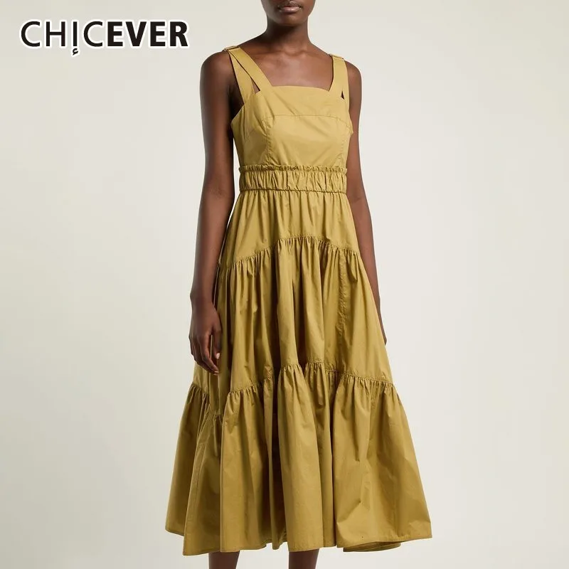 CHICEVER Summer Solid Sleeveless Tank Women Dress High Waist Ruched Slim Midi Dresses Female Fashion Clothes 2019 Casual New
CHICEVER Summer Solid Sleeveless Tank Women Dress High Waist Ruched Slim Midi Dresses Female Fashion Clothes 2019 Casual New