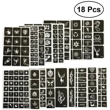 18pcs Airbrush Glitter Tattoo Stencil Henna Hollow Drawing Small Cute Cat Flower Butterfly Cartoon Design DIY Body Art Template
18pcs Airbrush Glitter Tattoo Stencil Henna Hollow Drawing Small Cute Cat Flower Butterfly Cartoon Design DIY Body Art Template