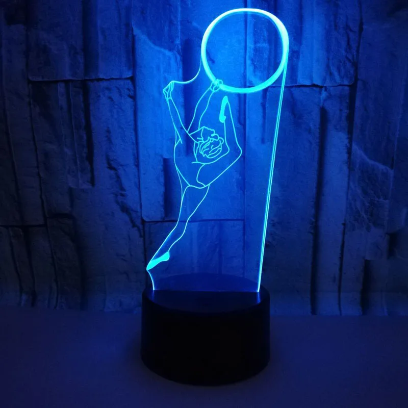 YIMIA Hula hoop Gymnastics Player Model 3D LED Night Light Novelty Gifts 7 Colors LED Desk Table Touch Base USB Lamp Kids Gift
YIMIA Hula hoop Gymnastics Player Model 3D LED Night Light Novelty Gifts 7 Colors LED Desk Table Touch Base USB Lamp Kids Gift