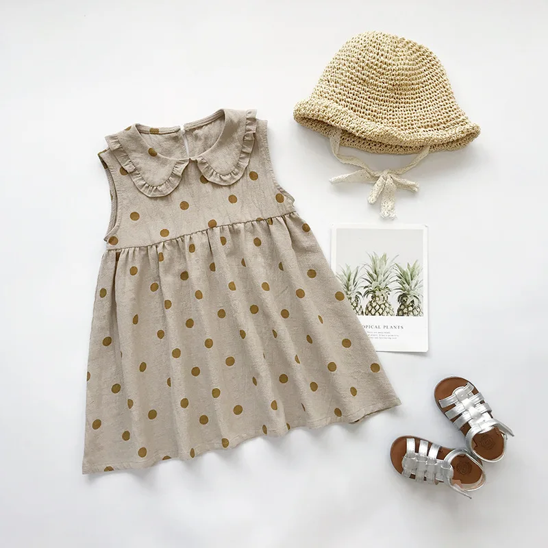 Girls Dress Summer Lapel Polka Dot Princess Dress Sleeveless Cute Dress Children Casual Fashion Girl Child
Girls Dress Summer Lapel Polka Dot Princess Dress Sleeveless Cute Dress Children Casual Fashion Girl Child