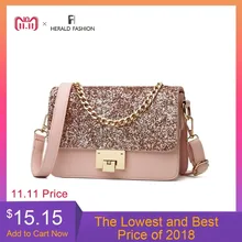 Herald Fashion Sequied Women Bags Quality Leather Female Shoulder Bag Women Luxury Chain Handbag New Designer Lady Messenger Bag
Herald Fashion Sequied Women Bags Quality Leather Female Shoulder Bag Women Luxury Chain Handbag New Designer Lady Messenger Bag