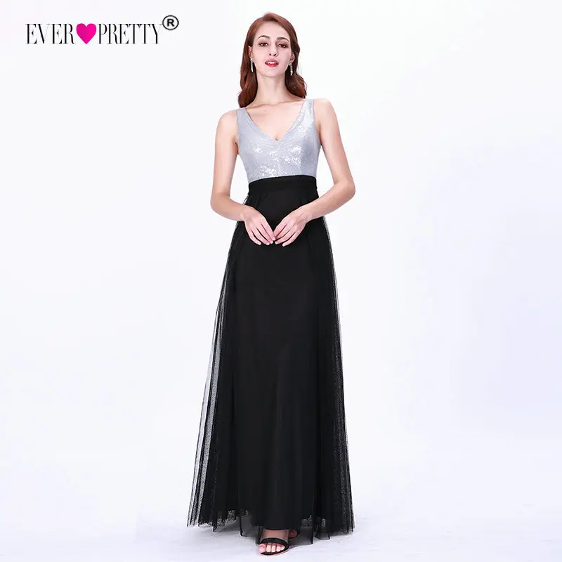New Black Evening Dresses 2019 Ever Pretty Elegant A Line V Neck Long Tulle Silver Sequined Formal Party Gowns Robe De Soiree
New Black Evening Dresses 2019 Ever Pretty Elegant A Line V Neck Long Tulle Silver Sequined Formal Party Gowns Robe De Soiree