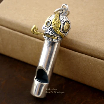 925 Solid Sterling Silver Fashion Jewelry Smoking Sugar Skull Whistle Charm Pendant Biker Men A2768
925 Solid Sterling Silver Fashion Jewelry Smoking Sugar Skull Whistle Charm Pendant Biker Men A2768