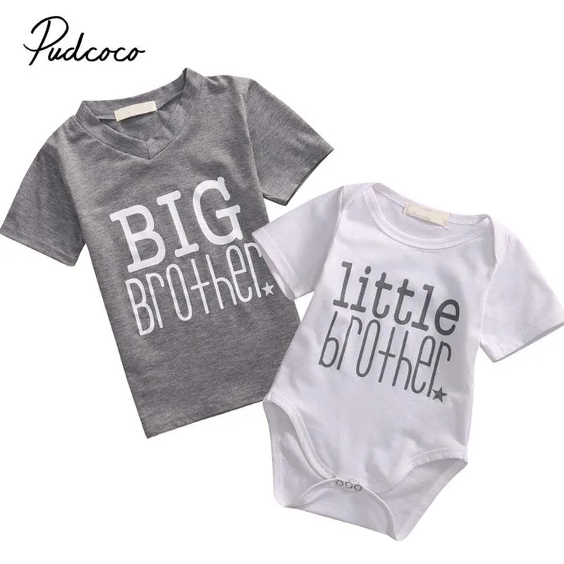 2019 Brand New Little Brother Baby Boy Top 0-18M Romper and Big Brother T-shirt Summer Letter Short Sleeve Clothes 2-7Years
2019 Brand New Little Brother Baby Boy Top 0-18M Romper and Big Brother T-shirt Summer Letter Short Sleeve Clothes 2-7Years
