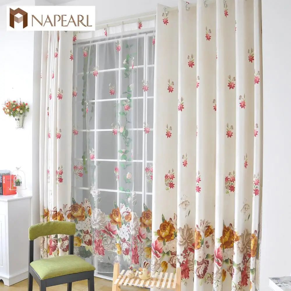 NAPEARL Pastoral Semi-blackout Curtains Floral Fashion Bedroom New Year Window Drapery New Year Decorative Grommet Home Panels
NAPEARL Pastoral Semi-blackout Curtains Floral Fashion Bedroom New Year Window Drapery New Year Decorative Grommet Home Panels