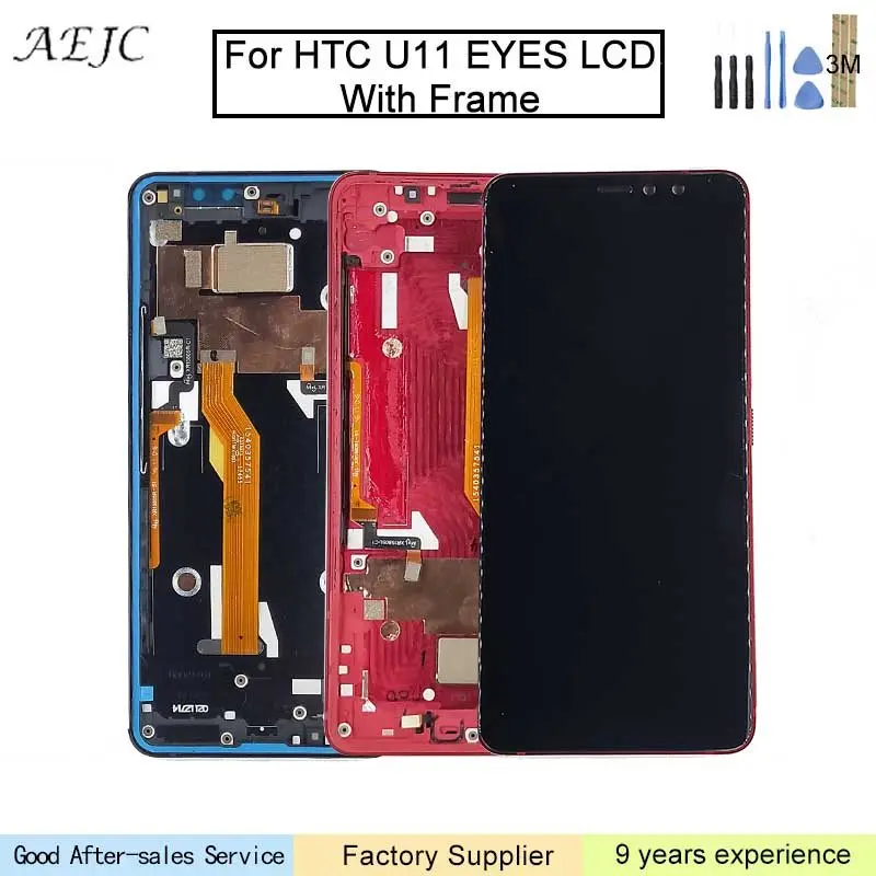 For HTC Ocean Harmony U11 EYEs LCD Display Touch Screen Digitizer Panel Assembly with Frame Replacement 6.0" For HTC U11 EYEs 
For HTC Ocean Harmony U11 EYEs LCD Display Touch Screen Digitizer Panel Assembly with Frame Replacement 6.0" For HTC U11 EYEs