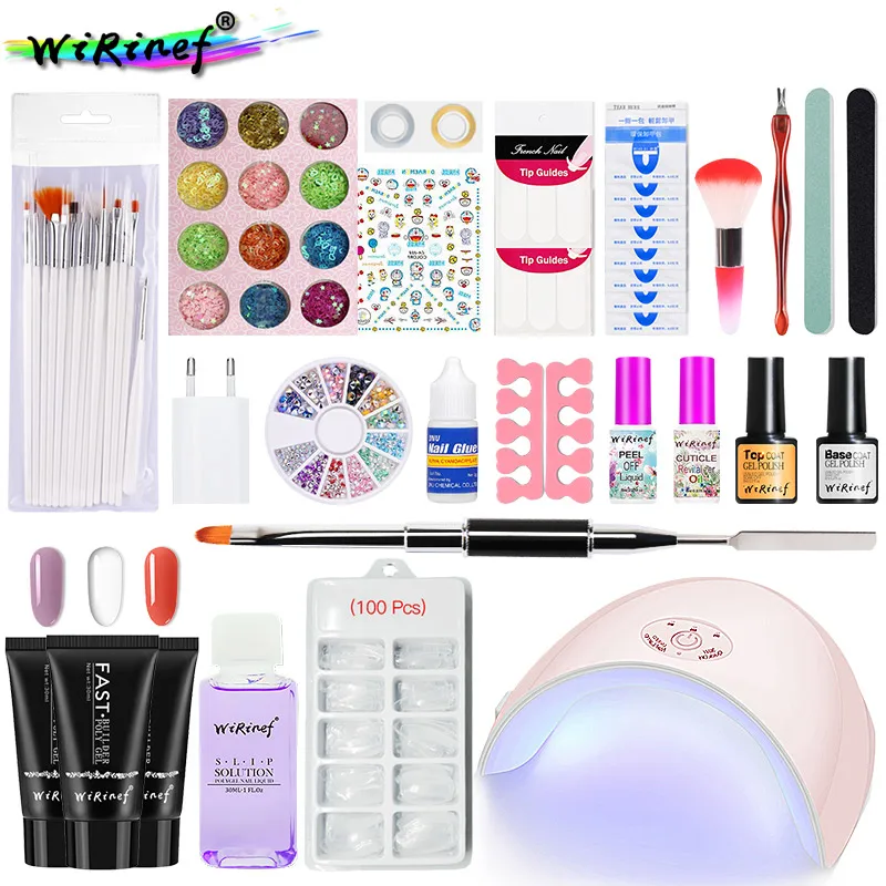 WiRinef Full Nail Tools 30ml Extension Poly Gel Set Makeup Brush Nail Remove Model Nail Art Manicure Dryers Kit
WiRinef Full Nail Tools 30ml Extension Poly Gel Set Makeup Brush Nail Remove Model Nail Art Manicure Dryers Kit