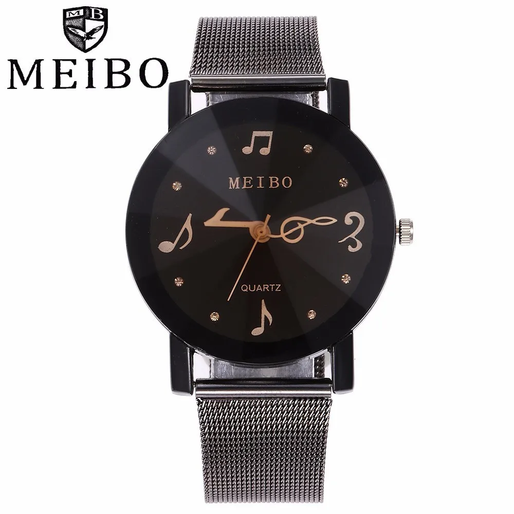 Fashion Women Mesh Band Music Note Wrist Watch Luxury Female Stainless Steel Quartz Watch MEIBO Brand Relogio Feminino
Fashion Women Mesh Band Music Note Wrist Watch Luxury Female Stainless Steel Quartz Watch MEIBO Brand Relogio Feminino