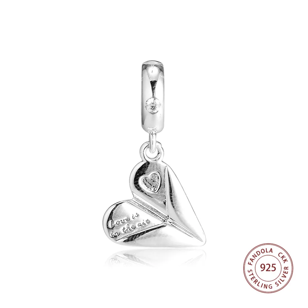 100% Sterling Silver Heart Paper Plane Dangle Bead Fit Charms Silver 925 Original Bracelet Beads for Jewelry Making Berloque
100% Sterling Silver Heart Paper Plane Dangle Bead Fit Charms Silver 925 Original Bracelet Beads for Jewelry Making Berloque