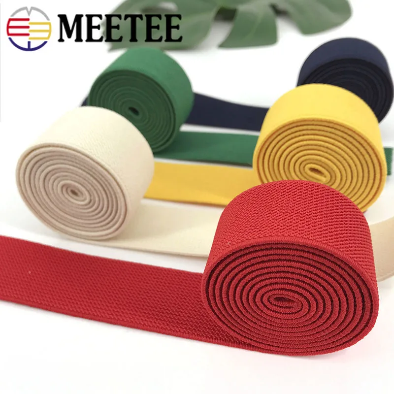 Meetee 5Yards 38MM Colorful Thicking Elastic Bands Webbing for Garment Trousers Waist Rubber Bands Handmade Accessories AP618
Meetee 5Yards 38MM Colorful Thicking Elastic Bands Webbing for Garment Trousers Waist Rubber Bands Handmade Accessories AP618