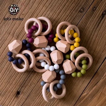 Let's Make 1pc Baby Toys Silicone Beads DIY Baby Rattles Bracelets Teething Wooden Ring Toys For Kids Baby Teethers For Stroller
Let's Make 1pc Baby Toys Silicone Beads DIY Baby Rattles Bracelets Teething Wooden Ring Toys For Kids Baby Teethers For Stroller